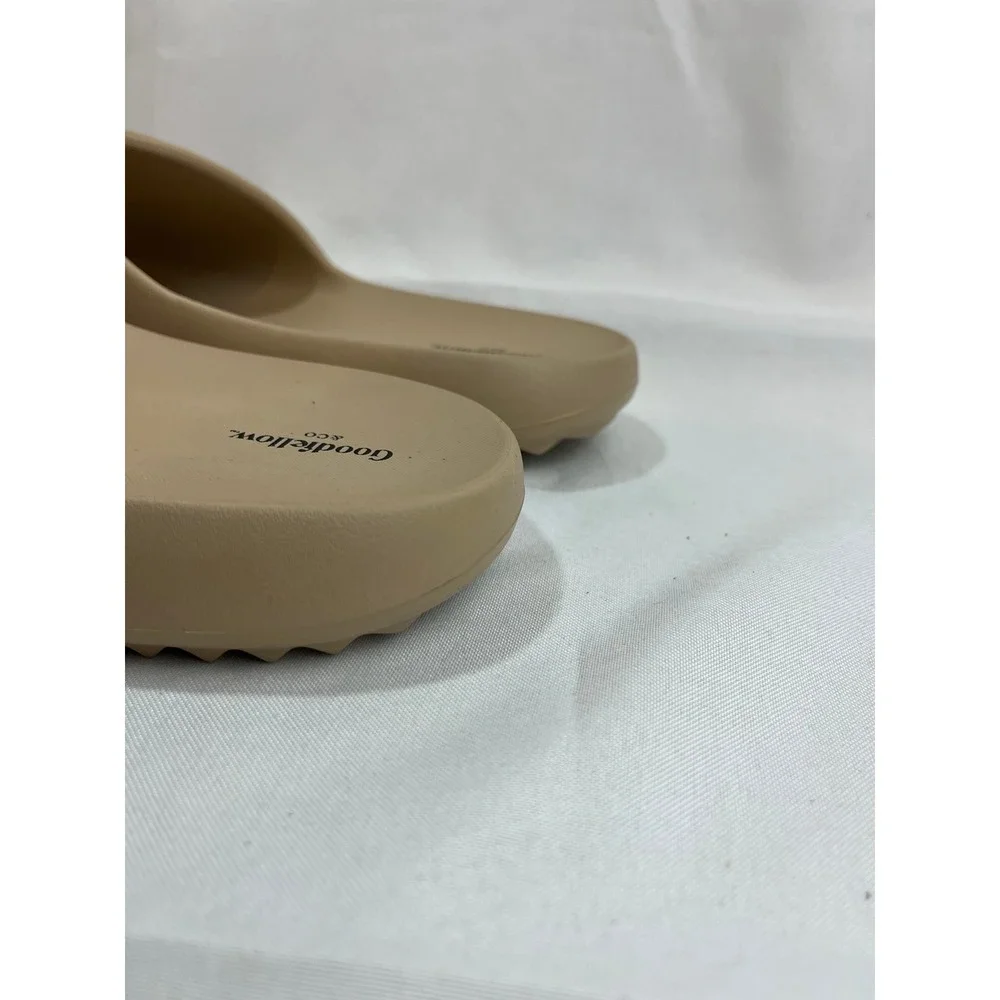 Goodfellow & Co Mens Slide Sandals Tan Beige Slip‎ On Comfort Shoes Size 10 NEW